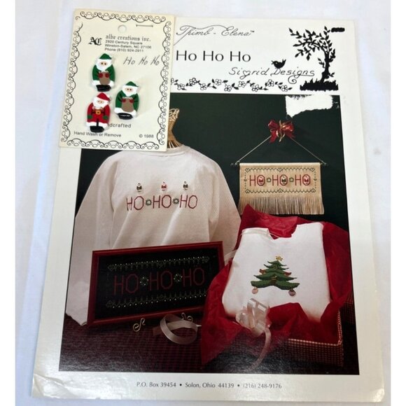 Counted Cross Stitch Pattern Booklet Ho Ho Ho Christmas Designs By Prairie Schoo - Picture 1 of 4